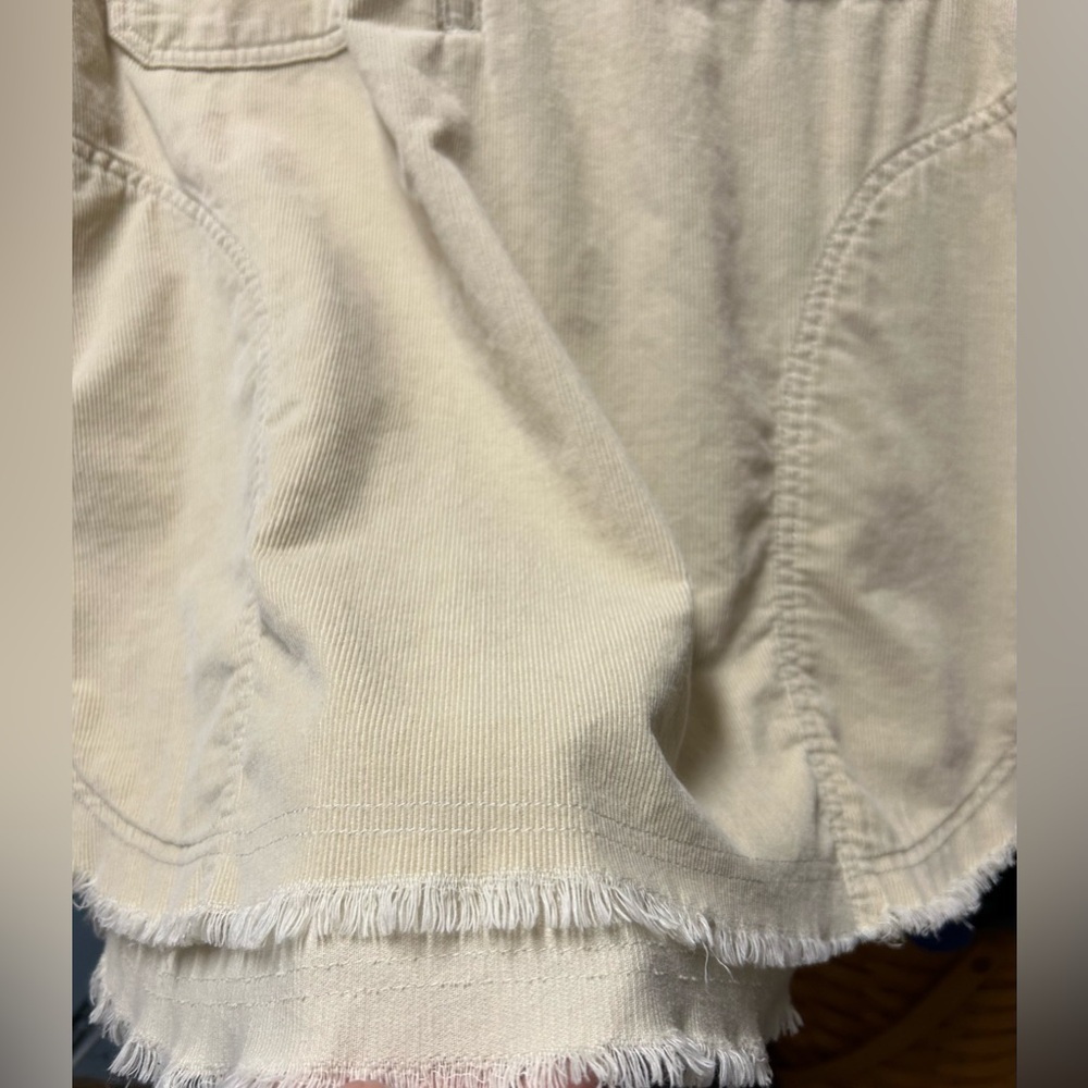 Aerie Women's cotton Medium Cream oversized corduroy Jacket, zipper and pockets - Picture 4 of 7